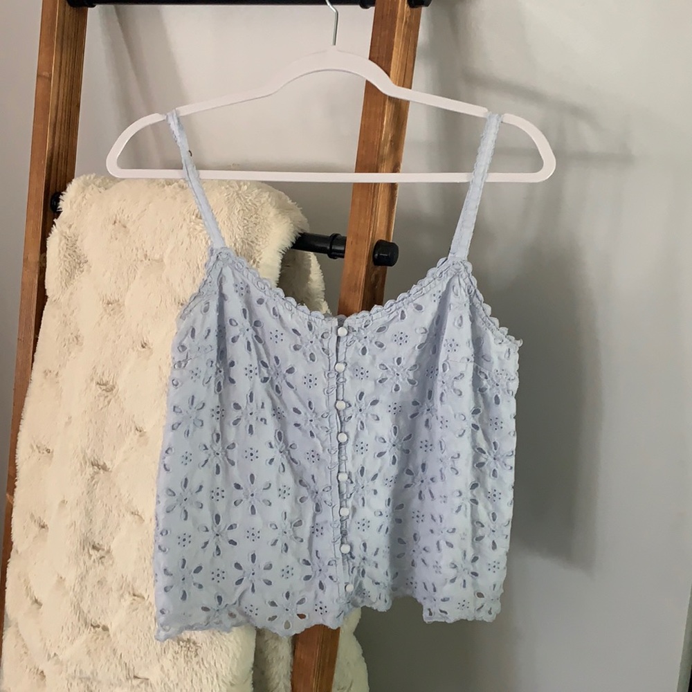Blue floral top